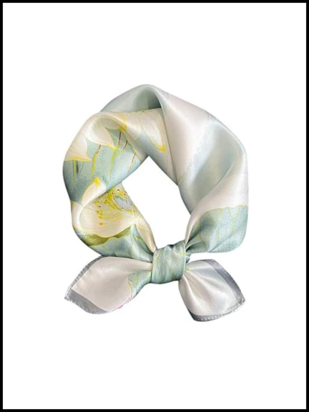 100% Mulberry Silk Scarf Small Square 21x21 Neckerchief